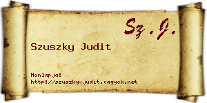 Szuszky Judit névjegykártya